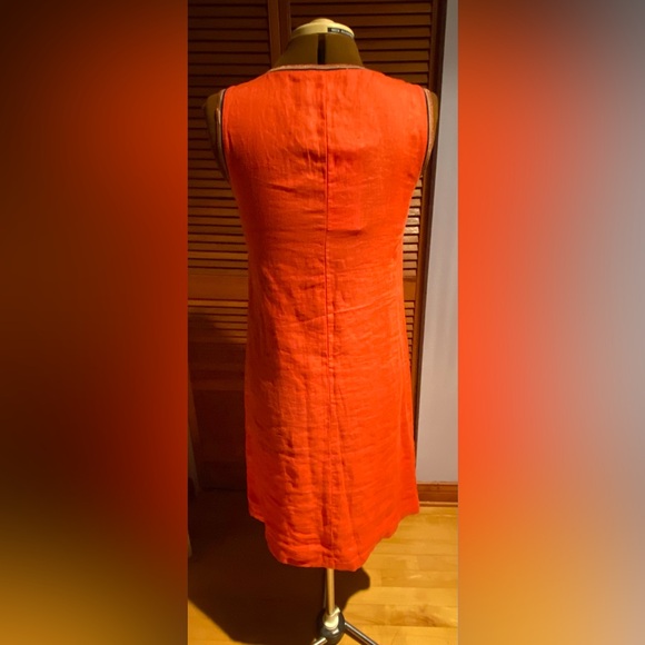 La Fée Maraboutée sleeveless linen dress. - Picture 4 of 8